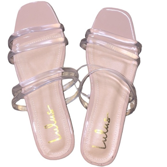 Lulus size 9 clear jelly sandals - Picture 1 of 4